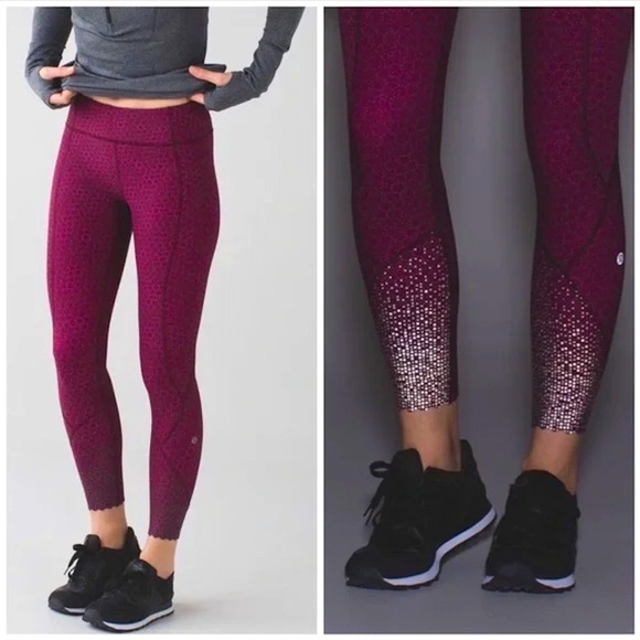 Lululemon Tight Stuff Reflective Tight, Size 4, Raspberry NWOT - Picture 1 of 6